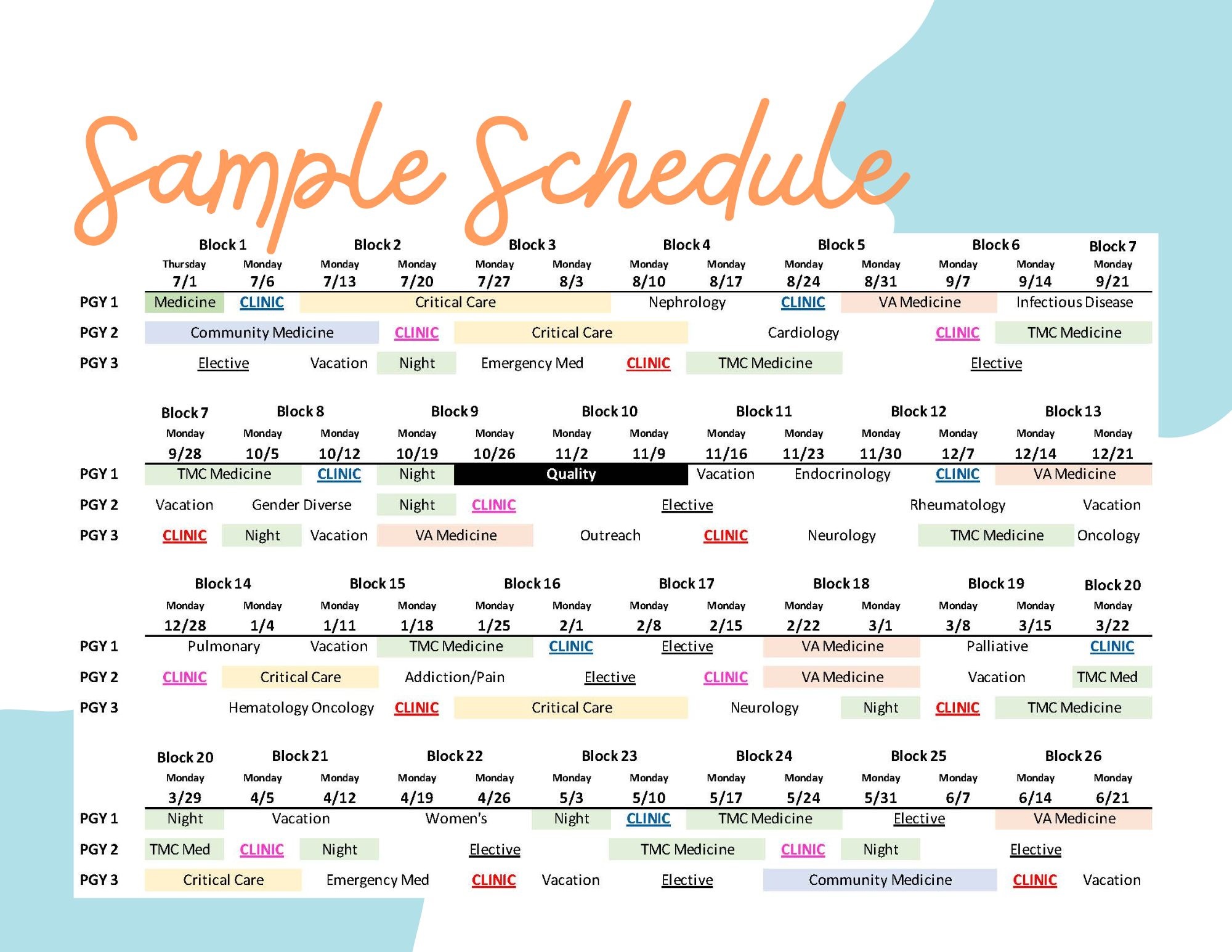 IM Block Schedule 2